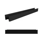 Полочка Antonio Lupi 1LED 36 см Embossed lacquered, черная матовая (LEMU11 1LED L36) - Фото 1